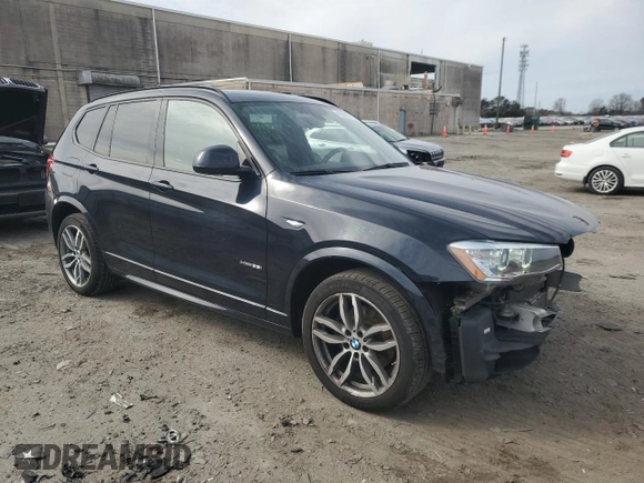 2017 BMW X3 xDrive35i with VIN 5UXWX7C58H0S18350, listed as a Copart auction lot 45501575 with 86,262 mi miles and Salvage Title. Bid and sale history available at DreamBid. Image 4.