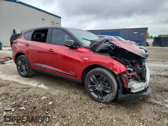 2021 Acura RDX w/A-Spec Package with VIN 5J8TC2H69ML012162, listed as a Copart auction lot 63760185 with Not provided miles and Salvage title. Bid and sale history available at DreamBid. Image 4.
