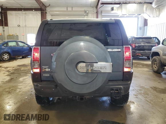 2007 Hummer H3 SUV with VIN 5GTDN13E678118560, listed as a Copart auction lot 74091454 with 196,504 mi miles and Non Repairable. Bid and sale history available at carsss.com. Image 6.
