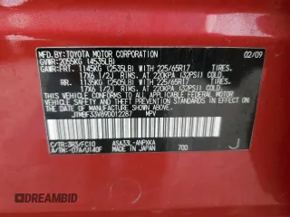2009 Toyota RAV4 with VIN JTMBF33V89D012287, listed as a Copart auction lot 48051495 with 0 mi miles and Salvage Title. Bid and sale history available at carsss.com. Image 15.