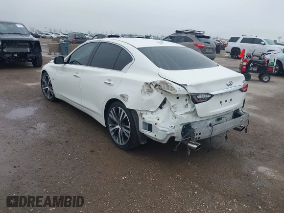 2020 Infiniti Q50 Luxe with VIN JN1EV7AP4LM200598, listed as a IAAI auction lot 41629830 with 69,882 mi miles and . Bid and sale history available at DreamBid. Image 3.
