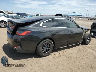 2023 BMW i4 eDrive40 with VIN WBY73AW04PFP73353, listed as a Copart auction lot 63570133 with 1,423 mi miles. Bid and sale history available at carsss.com. Image 3.
