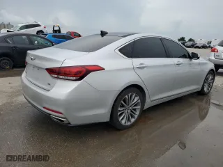 2017 Genesis G80 3.8L with VIN KMHGN4JEXHU167192, listed as a Copart auction lot 64450104 with 95,268 mi miles and Salvage Title. Bid and sale history available at carsss.com. Image 3.