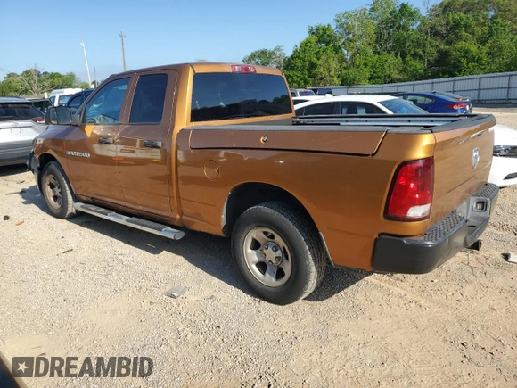 2012 Ram 1500 ST with VIN 1C6RD6FP0CS258814, listed as a Copart auction lot 52071985 with 162,012 mi miles and Salvage title. Bid and sale history available at DreamBid. Image 2.