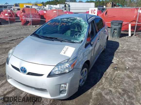 2011 Toyota Prius I with VIN JTDKN3DU5B0289274, listed as a IAAI auction lot 40934391 with 98,154 mi miles. Bid and sale history available at carsss.com. Image 6.