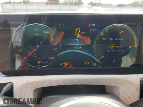 2022 Mercedes-Benz A 220 with VIN W1K3G4EB0NJ349774, listed as a Copart auction lot 45664385 with 18,779 mi miles and Salvage Title. Bid and sale history available at DreamBid. Image 9.