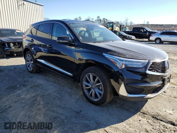 2021 Acura RDX w/Technology Package with VIN 5J8TC2H5XML043265, listed as a Copart auction lot 88505595 with 40,938 mi miles and Salvage Title. Bid and sale history available at carsss.com. Image 4.