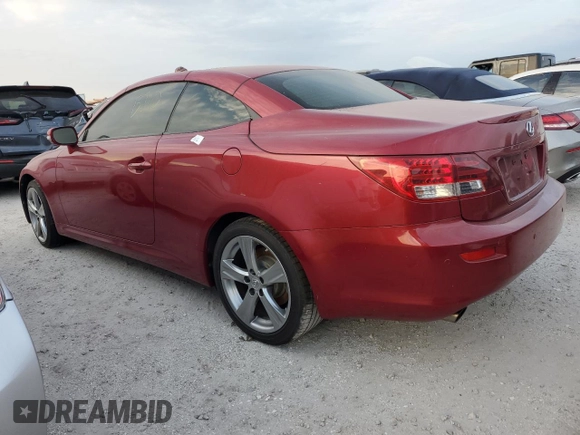 2012 Lexus IS 250 C with VIN JTHFF2C28C2523081, listed as a Copart auction lot 75138684 with Not provided miles and Salvage title. Bid and sale history available at DreamBid. Image 2.