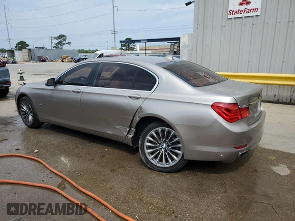 2012 BMW 7 Series 750Li with VIN WBAKB8C51CC962834, listed as a Copart auction lot 56592645 with 72,665 mi miles and Salvage title. Bid and sale history available at DreamBid. Image 2.