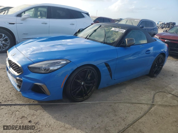 2020 BMW Z4 sDriveM40i with VIN WBAHF9C05LWW40270, listed as a Copart auction lot 76310654 with 0 mi miles and Non Repairable. Bid and sale history available at carsss.com. Image 1.