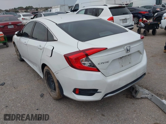 2020 Honda Civic LX with VIN 19XFC2F62LE021811, listed as a IAAI auction lot 41591466 with 75,797 mi miles and . Bid and sale history available at DreamBid. Image 3.