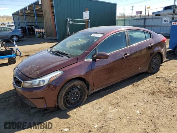 2017 Kia Forte LX with VIN 3KPFK4A7XHE025479, listed as a Copart auction lot 46625795 with 104,038 mi miles and Salvage Title. Bid and sale history available at carsss.com. Image 1.