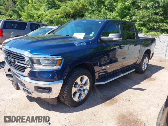 2021 Ram 1500 Big Horn with VIN 1C6SRFFT9MN665028, listed as a IAAI auction lot 42638933 with 71,929 mi miles and . Bid and sale history available at DreamBid. Image 21.