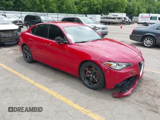 2018 Alfa Romeo Giulia Ti Sport with VIN ZARFAEEN1J7567230, listed as a IAAI auction lot 42557668 with 54,363 mi miles and . Bid and sale history available at DreamBid. Image 1.