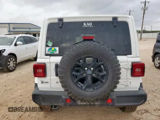 2018 Jeep Wrangler Unlimited Sahara with VIN 1C4HJXEG6JW294419, listed as a Copart auction lot 64219385 with Not provided miles and Salvage title. Bid and sale history available at DreamBid. Image 6.
