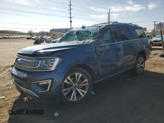 2020 Ford Expedition Platinum z VIN 1FMJU1MT2LEA15718, wystawiony jako Copart lot #52897235 z przebiegiem Nie podano mil oraz Szkoda całkowita • Salvage title. Historia ofert i sprzedaży dostępna na DreamBid. Obrazek 1.