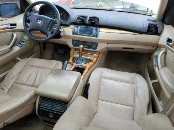 2004 BMW X5 3.0i with VIN 5UXFA13504LU35608, listed as a Copart auction lot 49435715 with 155,153 mi miles and Salvage Title. Bid and sale history available at carsss.com. Image 8.
