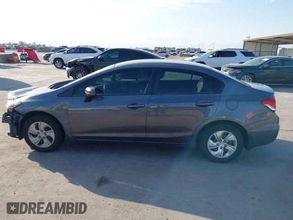 2014 Honda Civic Sedan LX with VIN 19XFB2F59EE026159, listed as a IAAI auction lot 42040655 with 104,190 mi miles. Bid and sale history available at carsss.com. Image 15.