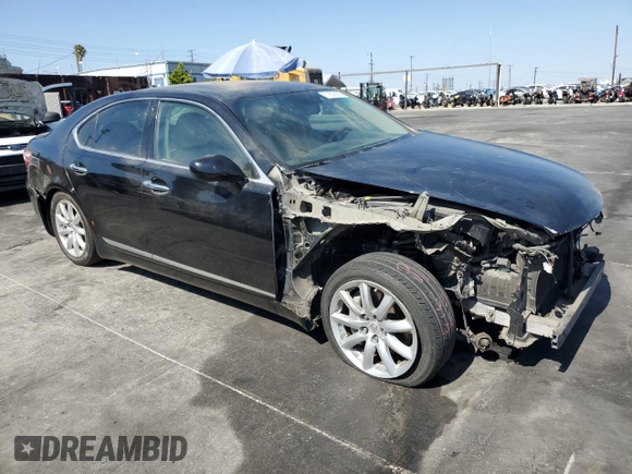 2007 Lexus LS 460 with VIN JTHBL46F275003142, listed as a Copart auction lot 61832185 with 181,203 mi miles and Salvage title. Bid and sale history available at DreamBid. Image 4.