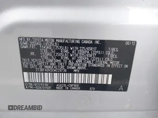 2012 Toyota RAV4 с VIN 2T3BF4DV2CW229736, выставлен на аукционе IAAI как лот 42422948 с пробегом 168 959 миль миль и . История ставок и продаж доступна на DreamBid. Изображение 9.