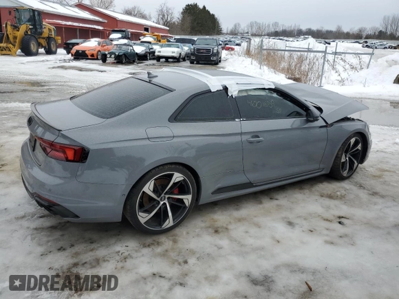 2019 Audi RS 5 z VIN WUAPWAF58KA902370, wystawiony jako Copart lot #46955635 z przebiegiem Nie podano mil oraz Szkoda całkowita • Salvage title. Historia ofert i sprzedaży dostępna na DreamBid. Obrazek 3.
