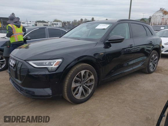2021 Audi e-tron Premium Plus with VIN WA1LAAGEXMB019208, listed as a IAAI auction lot 41725933 with 51,565 mi miles and . Bid and sale history available at DreamBid. Image 2.