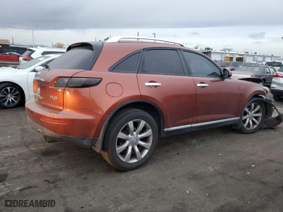 2007 Infiniti FX35 with VIN JNRAS08WX7X208198, listed as a Copart auction lot 82324114 with 0 mi miles and Salvage Title. Bid and sale history available at carsss.com. Image 3.