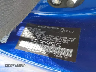 2017 Subaru BRZ Limited с VIN JF1ZCAC17H8602700, выставлен на аукционе IAAI как лот 42384452 с пробегом Не указан миль и . История ставок и продаж доступна на DreamBid. Изображение 9.