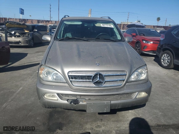 2005 Mercedes-Benz M-Class 3.7L with VIN 4JGAB57E05A561695, listed as a Copart auction lot 88772105 with 159,452 mi miles and Salvage Title. Bid and sale history available at carsss.com. Image 5.