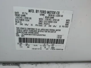 2017 Ford Explorer Platinum with VIN 1FM5K8HT5HGA00782, listed as a Copart auction lot 46966625 with 154,738 mi miles and Clean Title. Bid and sale history available at carsss.com. Image 14.