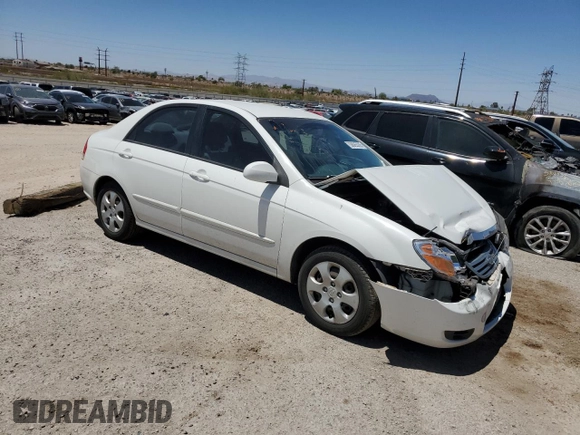 2008 Kia Spectra EX z VIN KNAFE121685506287, wystawiony jako Copart lot #58065295 z przebiegiem 181 686 mil mil oraz Szkoda całkowita • Salvage title. Historia ofert i sprzedaży dostępna na DreamBid. Obrazek 4.