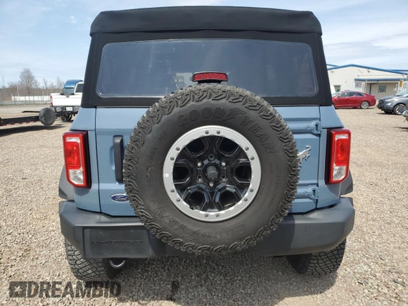 2023 Ford Bronco with VIN 1FMEE5DP0PLB17111, listed as a Copart auction lot 53201215 with 26,093 mi miles and Salvage Title. Bid and sale history available at DreamBid. Image 6.