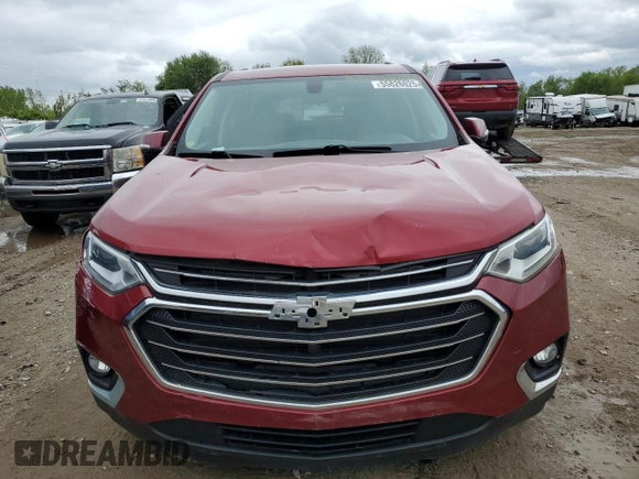 2019 Chevrolet Traverse LT Cloth with VIN 1GNERGKW7KJ178501, listed as a Copart auction lot 55826025 with 185,742 mi miles and Salvage title. Bid and sale history available at DreamBid. Image 5.