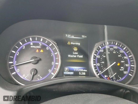 2017 Infiniti Q60 Premium with VIN JN1EV7EL1HM553380, listed as a Copart auction lot 64293185 with 117,258 mi miles and Clean title. Bid and sale history available at DreamBid. Image 9.