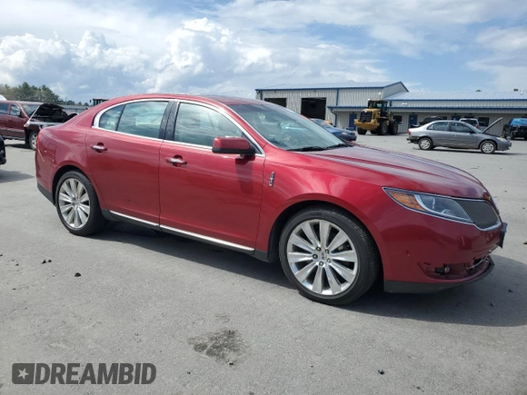 2013 Lincoln MKS EcoBoost with VIN 1LNHL9FT1DG609011, listed as a Copart auction lot 55793575 with Not provided miles and Salvage title. Bid and sale history available at DreamBid. Image 4.