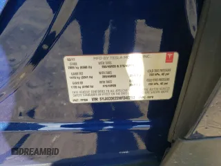 2017 Tesla Model X 90D z VIN 5YJXCDE22HF040293, wystawiony jako Copart lot #48324025 z przebiegiem 53 515 mil mil oraz Szkody całkowita. Historia ofert i sprzedaży dostępna na DreamBid. Obrazek 14.