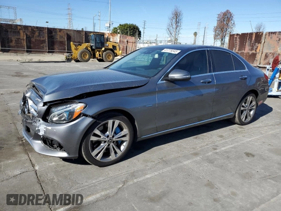 2017 Mercedes-Benz C 350e with VIN 55SWF4HB0HU225441, listed as a Copart auction lot 41779345 with 91,695 mi miles and Salvage Title. Bid and sale history available at DreamBid. Image 1.