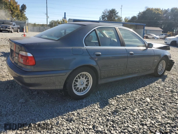 2001 BMW 5 Series 525i with VIN WBADT33401GF40448, listed as a Copart auction lot 76770544 with 266,650 mi miles and Salvage Title. Bid and sale history available at carsss.com. Image 3.