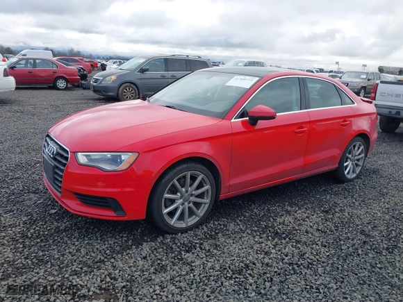 2015 Audi A3 2.0T Premium Plus with VIN WAUEFGFFXF1044922, listed as a IAAI auction lot 41709772 with 77,700 mi miles. Bid and sale history available at carsss.com. Image 2.