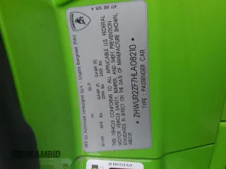 2017 Lamborghini Huracan z VIN ZHWUR2ZF7HLA08210, wystawiony jako Copart lot #51895654 z przebiegiem Nie podano mil oraz Nie do naprawy. Historia ofert i sprzedaży dostępna na DreamBid. Obrazek 13.