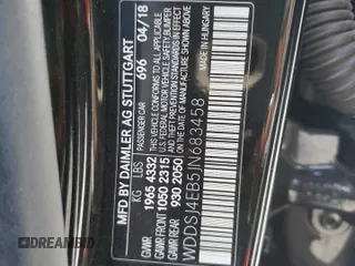 2018 Mercedes-Benz CLA with VIN WDDSJ4EB5JN683458, listed as a Copart auction lot 57898343 with 66,555 mi miles. Bid and sale history available at carsss.com. Image 12.