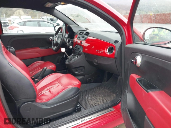 2015 FIAT 500 Abarth with VIN 3C3CFFFH9FT721798, listed as a IAAI auction lot 41946325 with 134,991 mi miles. Bid and sale history available at carsss.com. Image 5.