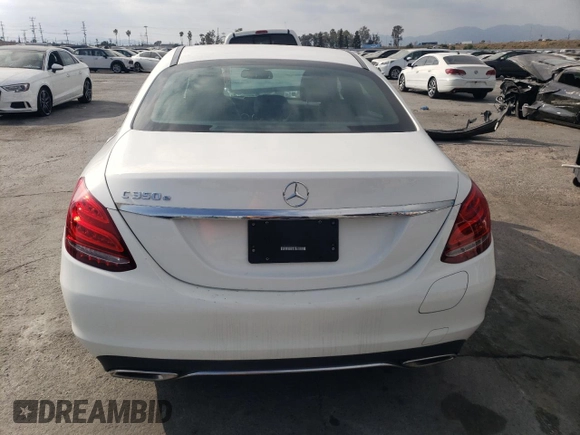 2018 Mercedes-Benz C 350e with VIN 55SWF4HB0JU260843, listed as a Copart auction lot 54781615 with 93,199 mi miles and Salvage title. Bid and sale history available at DreamBid. Image 6.