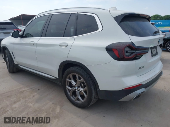 2023 BMW X3 sDrive30i with VIN 5UX43DP07P9P65068, listed as a IAAI auction lot 41935656 with 23,919 mi miles and . Bid and sale history available at DreamBid. Image 3.