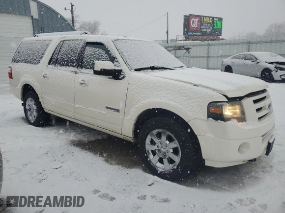 2008 Ford Expedition EL Limited with VIN 1FMFK20598LA66421, listed as a Copart auction lot 87637235 with 235,237 mi miles and Salvage Title. Bid and sale history available at carsss.com. Image 4.