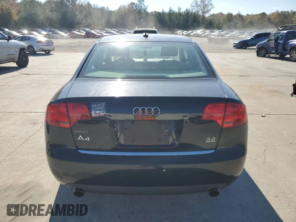 2005 Audi A4 3.2L with VIN WAUDG78EX5A551864, listed as a Copart auction lot 83112454 with 190,960 mi miles and Salvage Title. Bid and sale history available at carsss.com. Image 6.