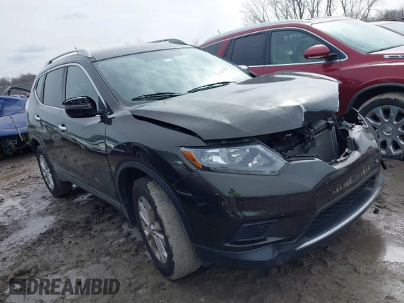 2016 Nissan Rogue SV with VIN KNMAT2MV7GP638096, listed as a IAAI auction lot 41741596 with 109,451 mi miles. Bid and sale history available at carsss.com. Image 1.