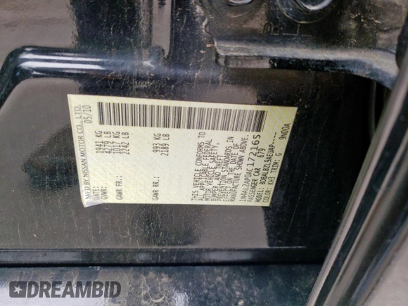 2010 Nissan Altima S with VIN 1N4AL2AP0AC172165, listed as a Copart auction lot 55858175 with 149,776 mi miles and Salvage title. Bid and sale history available at DreamBid. Image 12.
