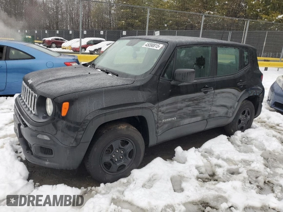 2018 Jeep Renegade Sport with VIN ZACCJBAB2JPG70389, listed as a Copart auction lot 45098815 with 126,241 mi miles and Salvage title. Bid and sale history available at DreamBid. Image 1.