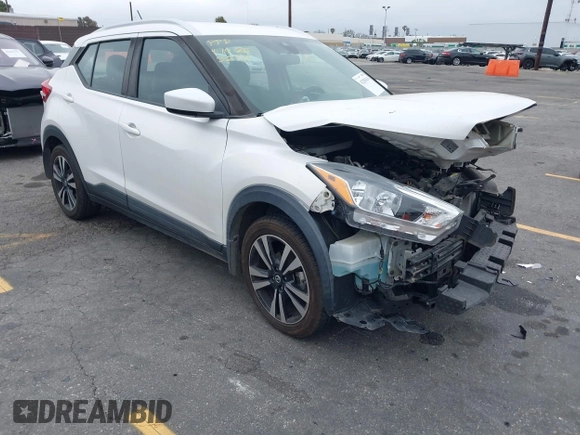 2020 Nissan Kicks SV with VIN 3N1CP5CV6LL503278, listed as a IAAI auction lot 42283410 with 30,639 mi miles and . Bid and sale history available at DreamBid. Image 1.